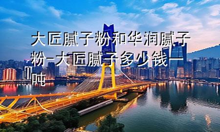 大匠膩?zhàn)臃酆腿A潤(rùn)膩?zhàn)臃?大匠膩?zhàn)佣嗌馘X(qián)一噸