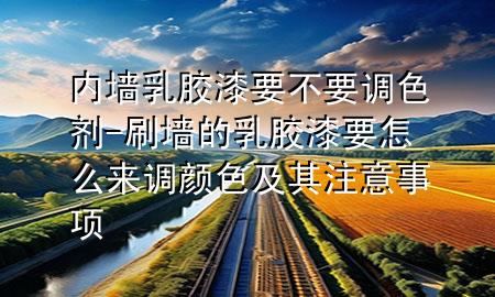 內(nèi)墻乳膠漆要不要調(diào)色劑-刷墻的乳膠漆要怎么來調(diào)顏色及其注意事項(xiàng)