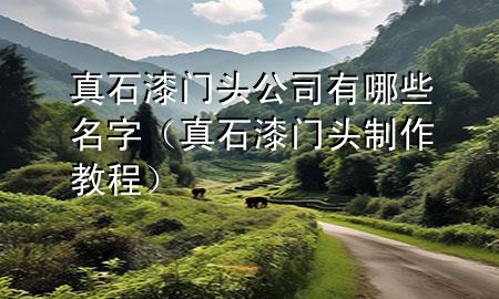 真石漆門頭公司有哪些名字（真石漆門頭制作教程）