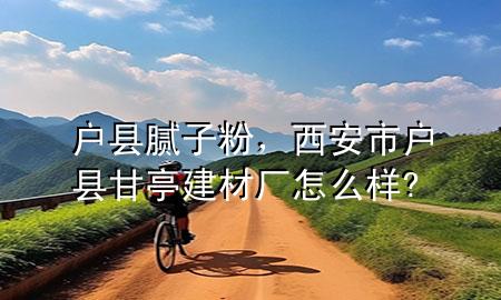 戶縣膩子粉，西安市戶縣甘亭建材廠怎么樣?