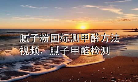 膩子粉國標測甲醛方法視頻，膩子甲醛檢測