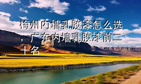 梅州內(nèi)墻乳膠漆怎么選，廣東內(nèi)墻乳膠漆前二十名