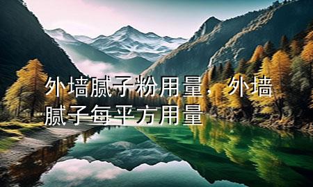 外墻膩子粉 用量，外墻膩子每平方用量