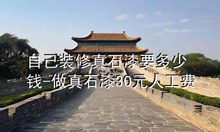 自己裝修真石漆要多少錢-做真石漆30元人工費(fèi)