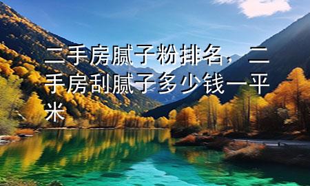 二手房膩?zhàn)臃叟琶址抗文佔(zhàn)佣嗌馘X一平米