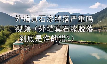 外墻真石漆掉落嚴(yán)重嗎視頻（外墻真石漆脫落,到底是誰的錯?）