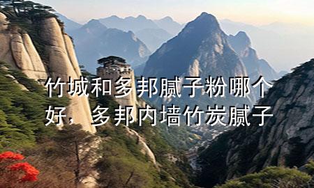 竹城和多邦膩子粉哪個好，多邦內墻竹炭膩子