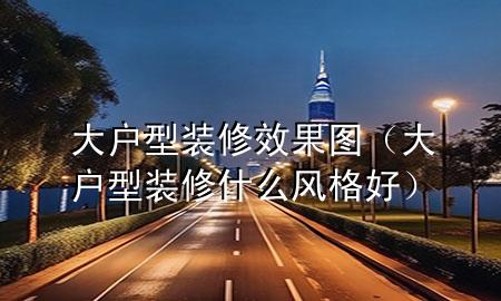 大戶型裝修效果圖（大戶型裝修什么風(fēng)格好）