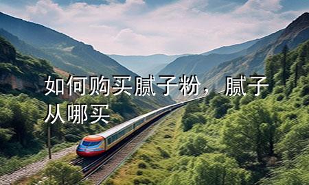 如何購買膩子粉，膩子從哪買