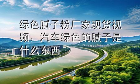 綠色膩?zhàn)臃蹚S家現(xiàn)貨視頻，汽車綠色的膩?zhàn)邮鞘裁礀|西