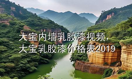 大寶內(nèi)墻乳膠漆視頻，大寶乳膠漆價格表2019