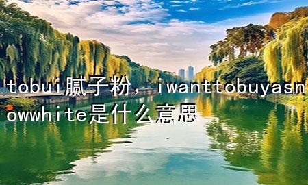 tobui膩?zhàn)臃?，i wanttobuyasnowwhite是什么意思
