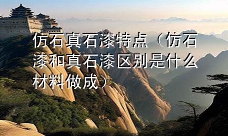 仿石真石漆特點(diǎn)（仿石漆和真石漆區(qū)別是什么材料做成）
