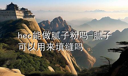 hec能做膩子粉嗎-膩子可以用來填縫嗎