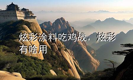 炫彩涂料吃雞戰(zhàn)，炫彩有啥用