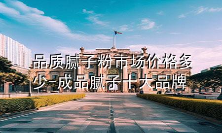 品質(zhì)膩子粉市場價格多少-成品膩子十大品牌