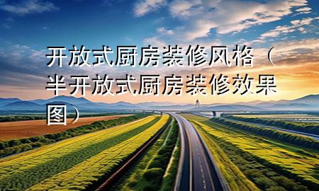 開放式廚房裝修風(fēng)格（半開放式廚房裝修效果圖）