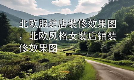 北歐服裝店裝修效果圖，北歐風(fēng)格女裝店鋪裝修效果圖