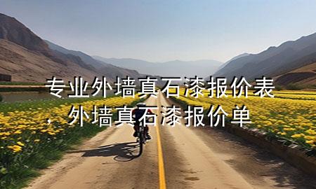 專業(yè)外墻真石漆報(bào)價(jià)表，外墻真石漆 報(bào)價(jià)單