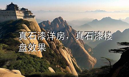 真石漆洋房，真石漆樓盤效果