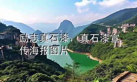 勵志真石漆，真石漆宣傳海報圖片