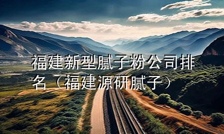 福建新型膩子粉公司排名（福建源研膩子）