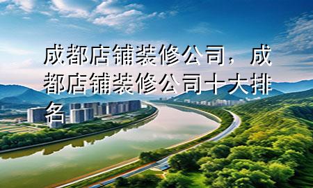 成都店鋪裝修公司，成都店鋪裝修公司十大排名