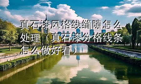 真石漆風(fēng)格線縫隙怎么處理（真石漆分格線條怎么做好看）