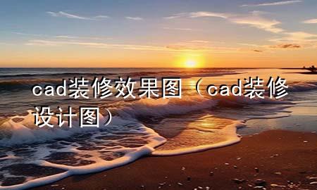 cad裝修效果圖（cad裝修設(shè)計圖）