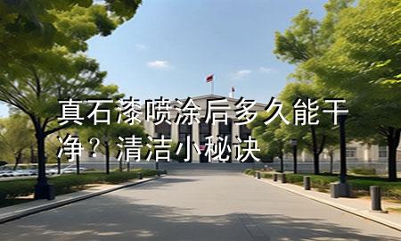 真石漆噴涂后多久能干凈？清潔小秘訣