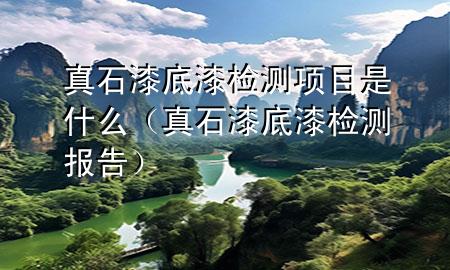 真石漆底漆檢測項目是什么（真石漆底漆檢測報告）