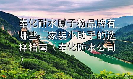 奉化耐水膩?zhàn)臃燮放朴心男杭已b小助手的選擇指南（奉化防水公司）