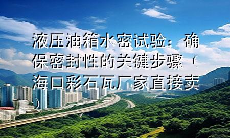 液壓油箱水密試驗：確保密封性的關(guān)鍵步驟（?？诓适邚S家直接賣）