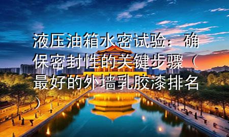 液壓油箱水密試驗：確保密封性的關(guān)鍵步驟（最好的外墻乳膠漆排名）