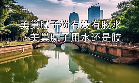 美巢膩子粉有沒有膠水（美巢膩子用水還是膠）