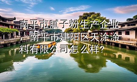 南平市膩?zhàn)臃凵a(chǎn)企業(yè)，南平市建陽(yáng)區(qū)天涂涂料有限公司怎么樣?