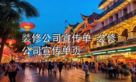 裝修公司宣傳單-裝修公司宣傳單頁