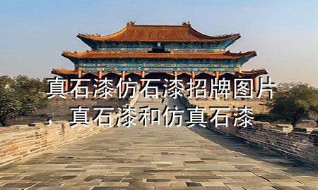 真石漆仿石漆招牌圖片，真石漆和仿真石漆