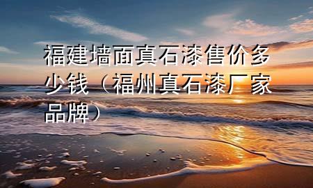 福建墻面真石漆售價多少錢（福州真石漆廠家品牌）