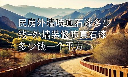 民房外墻噴真石漆多少錢-外墻裝修噴真石漆多少錢一個平方