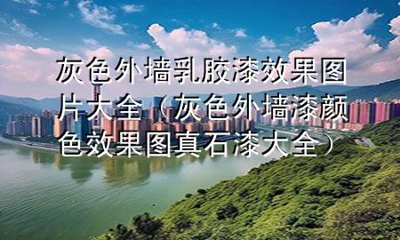 灰色外墻乳膠漆效果圖片大全（灰色外墻漆顏色效果圖真石漆大全）